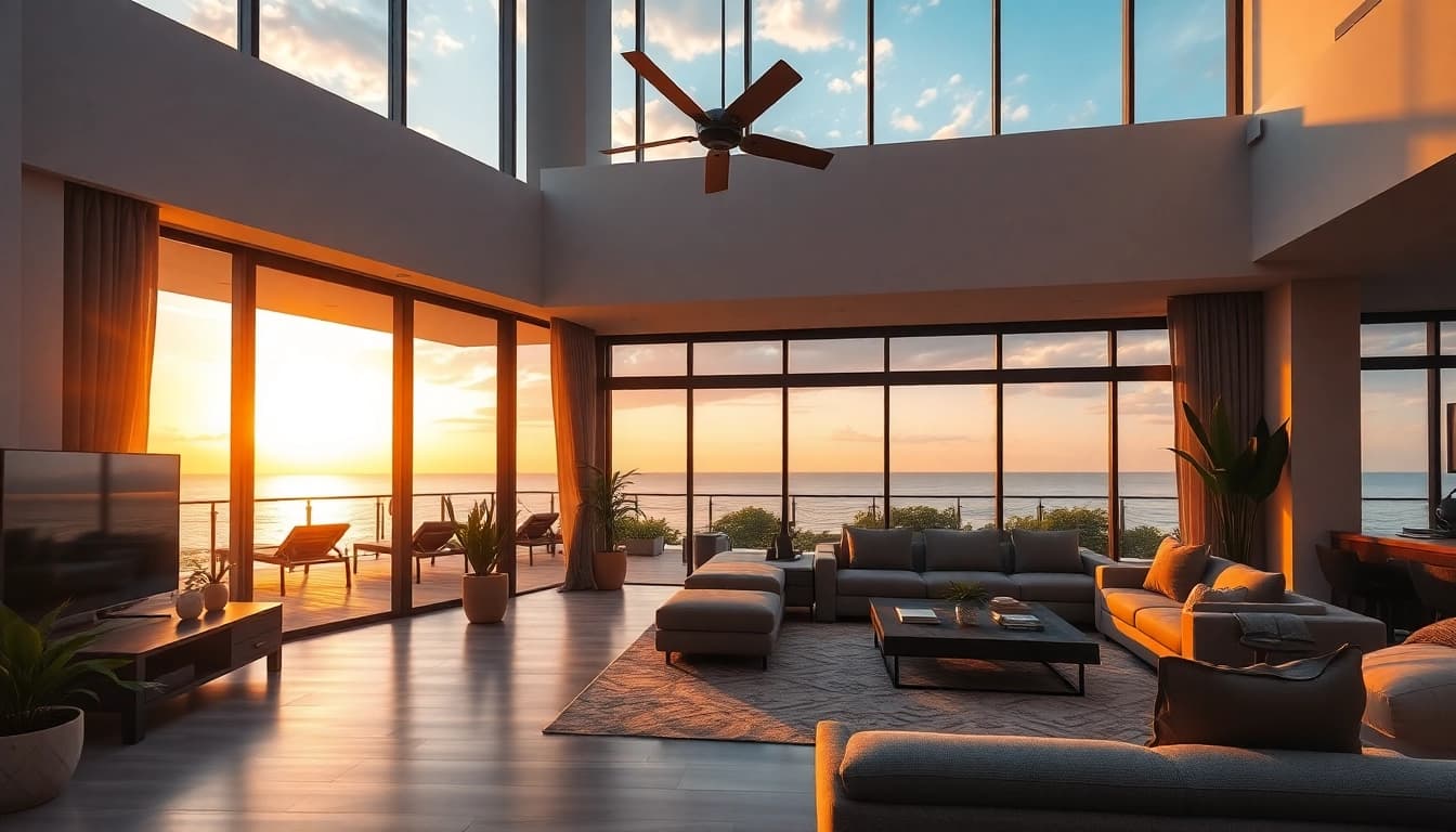 Luxury condo for rent Pattaya with ocean view and elegant interior design features.
