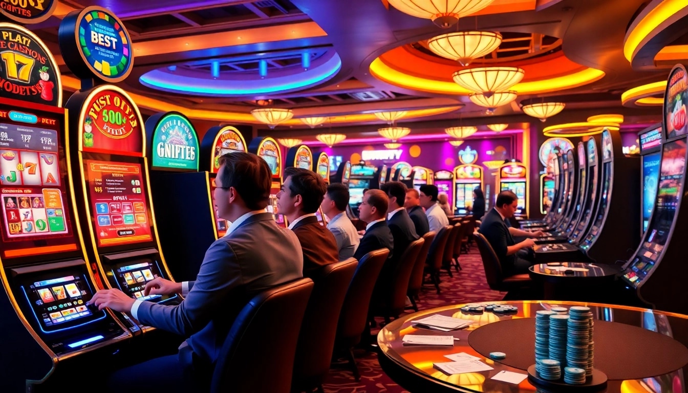 Experience the thrill of slot bet kecil games in a vibrant casino atmosphere.
