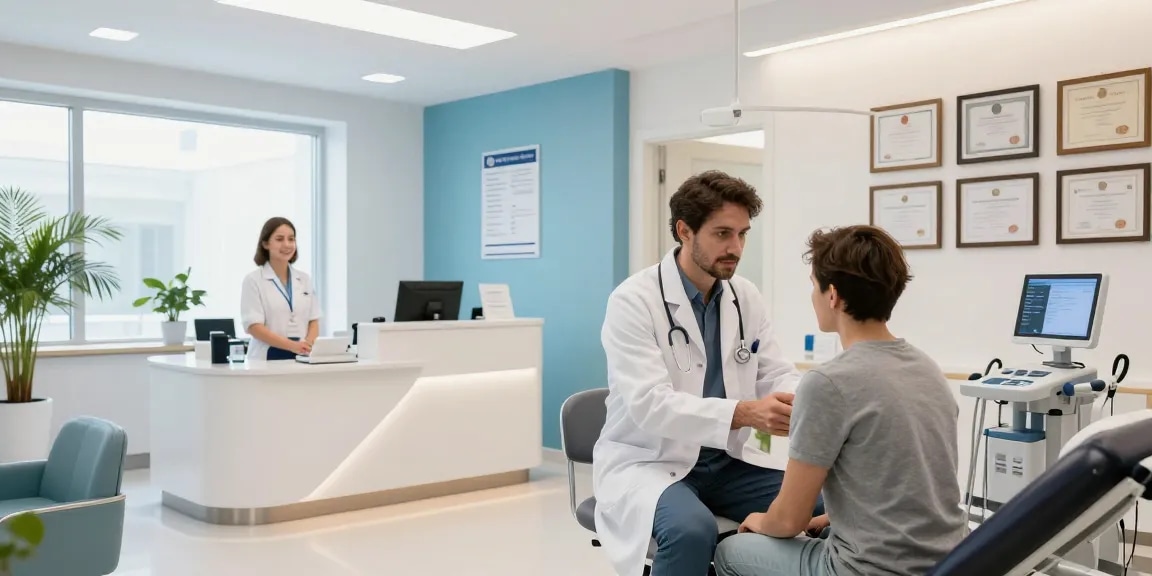 Hair transplant Istanbul consultation at a healthcare clinic with expert staff.