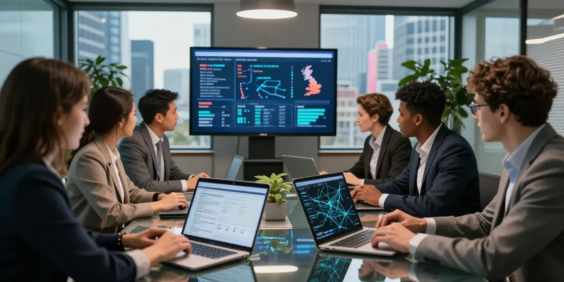 Analyzing top business mobile networks UK insights in a modern corporate setting.
