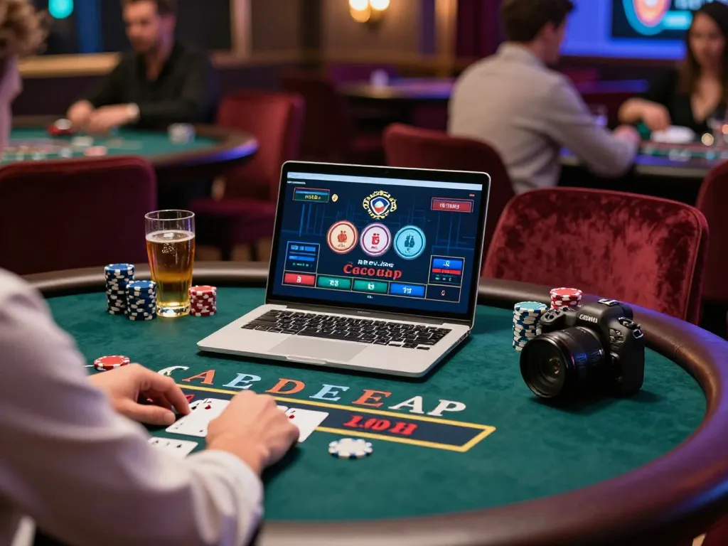 Engaging baccarat site experience, showcasing online gameplay and luxurious environment.