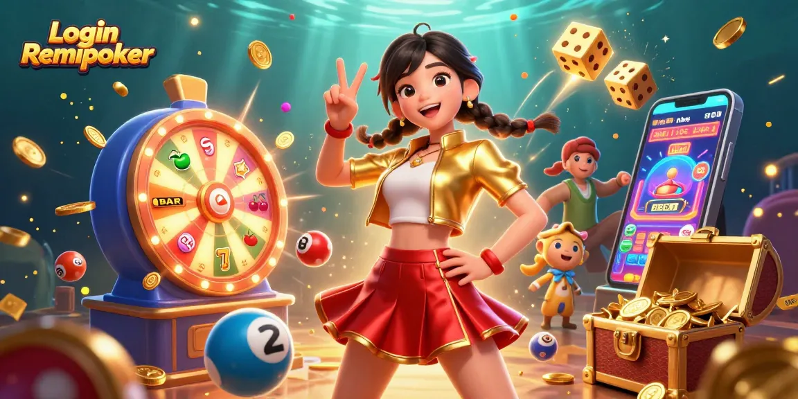Engage with Login Remipoker and enjoy vibrant casino action featuring lively characters and dynamic game elements.