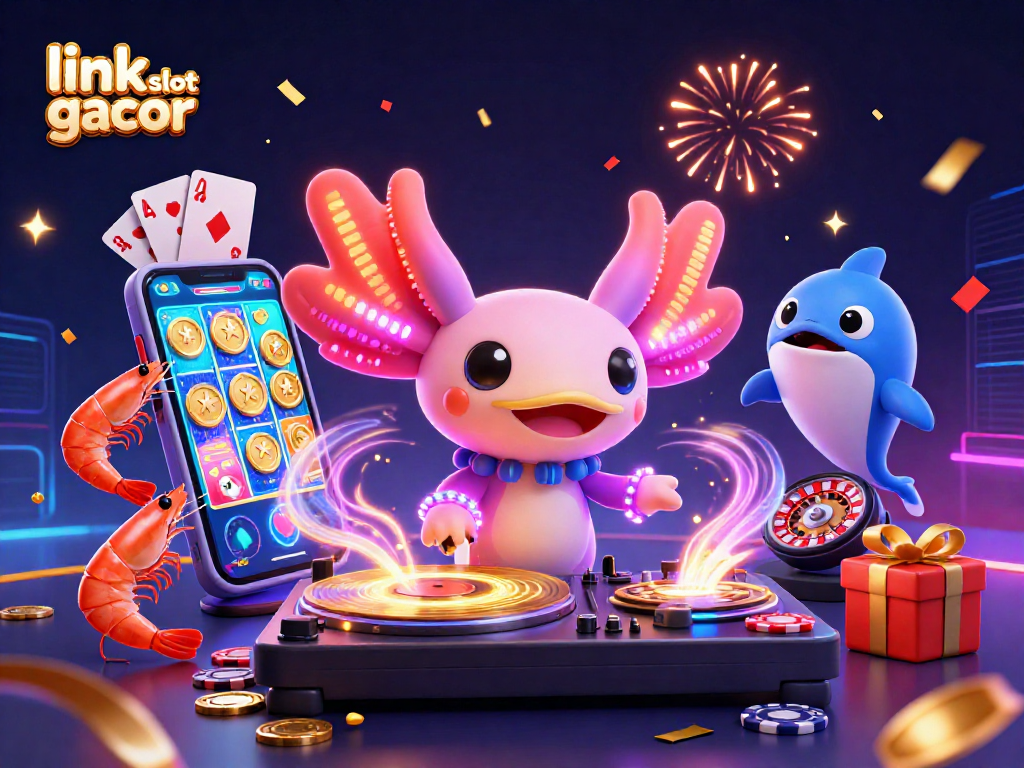Experience the thrill with link slot gacor featuring a vibrant DJ and lively sea creatures celebrating wins.