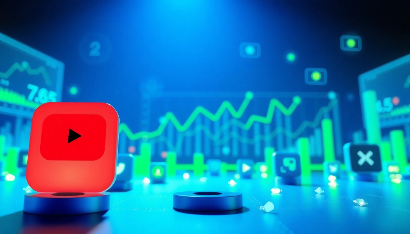youtube 再生回数 購入を視覚化した魅力的なソーシャルメディアマーケティングのイメージ