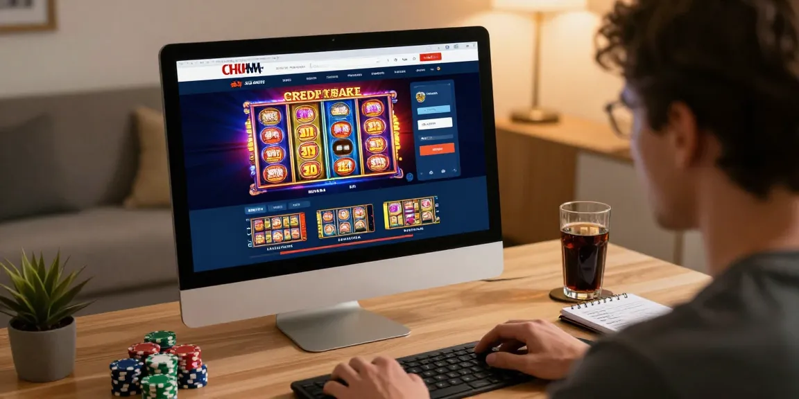 Engaged player exploring credit card casinos at spinysoft.co.uk, showcasing vibrant games and payment options.