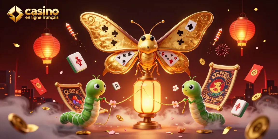 Explorez un casino en ligne français avec des scènes de jeux animées et des éléments festifs captivants.