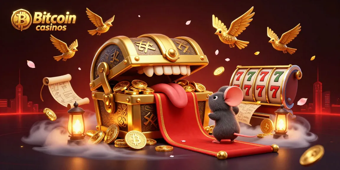 Attirez les joueurs dans les casinos Bitcoin avec un coffre au trésor 3D captivant et des éléments de jeu.