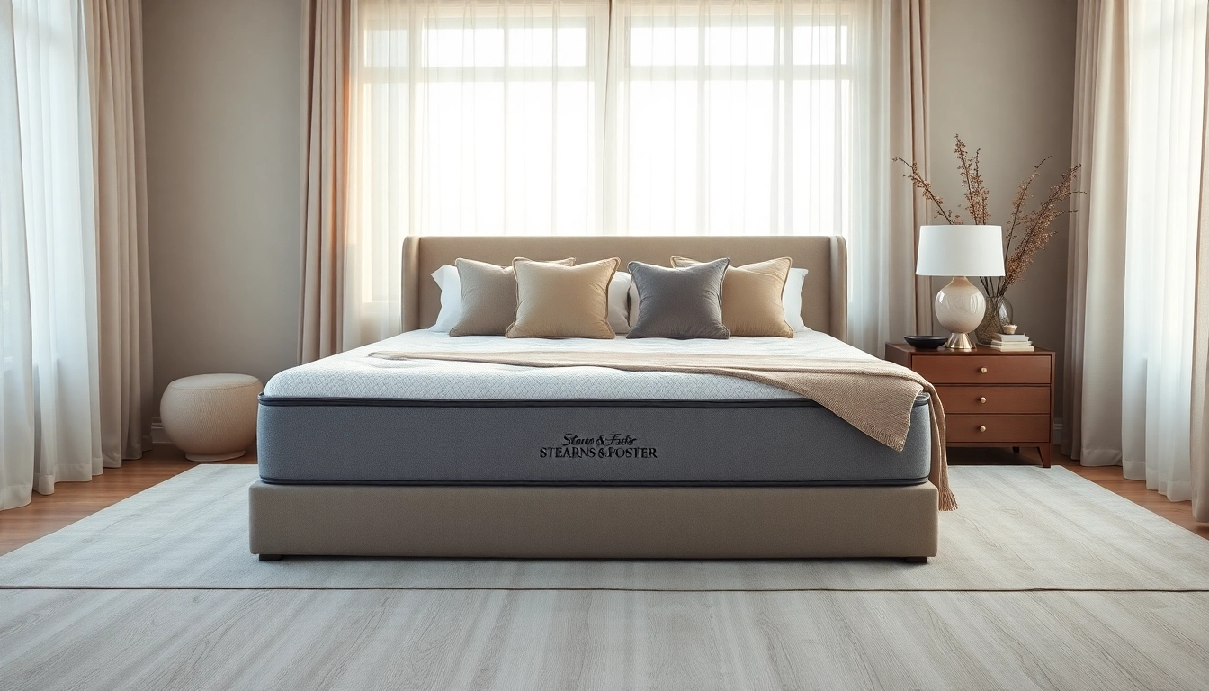 Experience comfort with a stylish stearns and foster california king mattress in a beautifully designed bedroom.