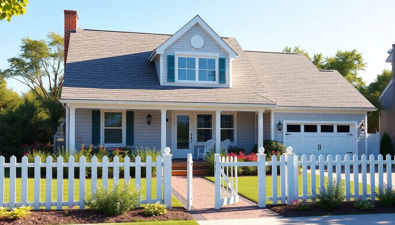 Stunning cape cod home featuring an expansion and attached garage surrounded by beautiful landscaping.