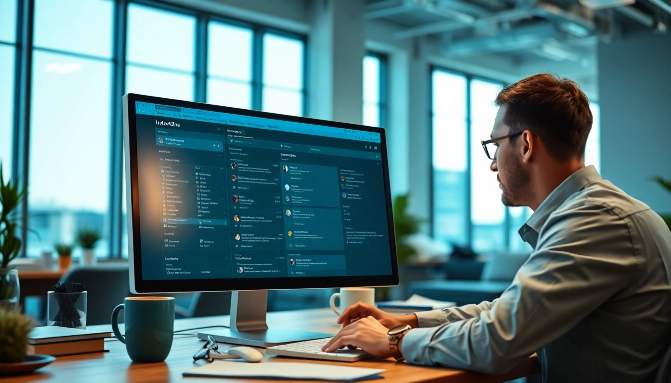 Utilizing the linkedin sales navigator scraper interface in a professional workspace.