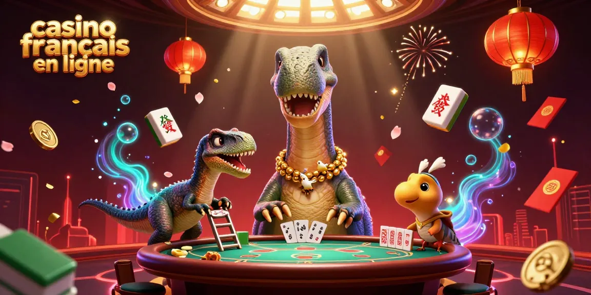 Découvrez le casino français en ligne avec une illustration animée riche en détails et en jeux de casino.