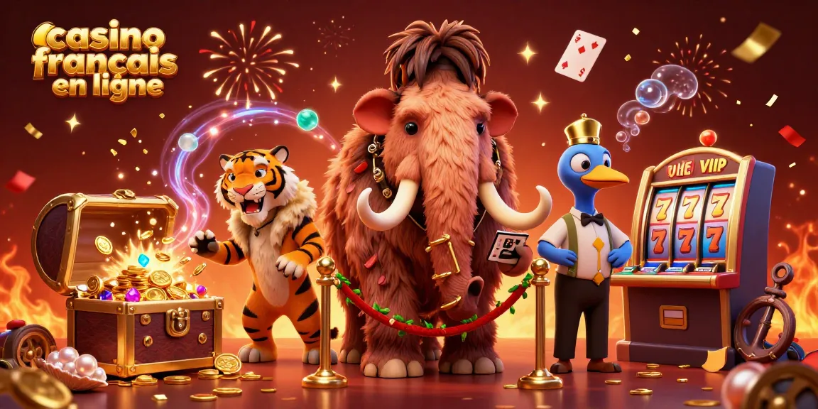 Vibrez avec le casino français en ligne dans cette illustration animée, des jackpots et des jeux colorés en action.