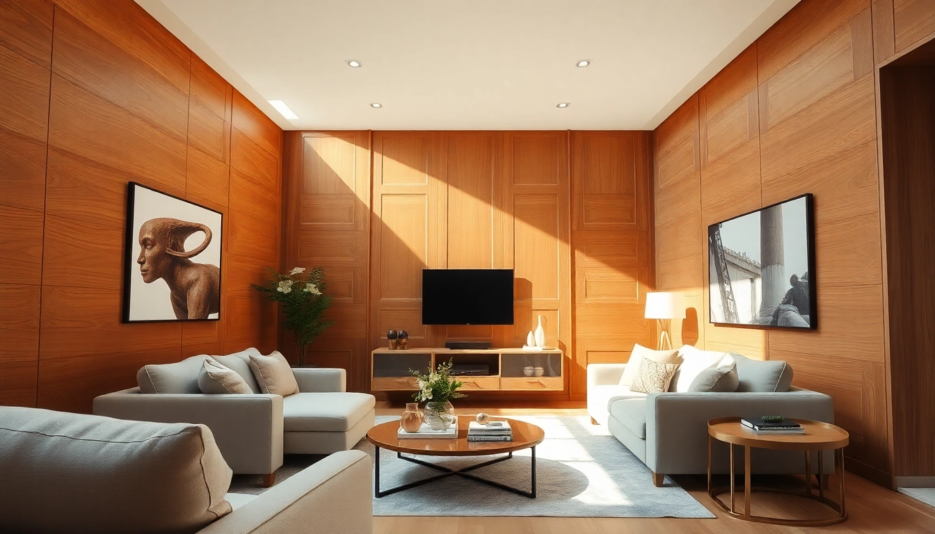 Transform your space with stylish wood panel accents, enhancing warmth and elegance in the decor.