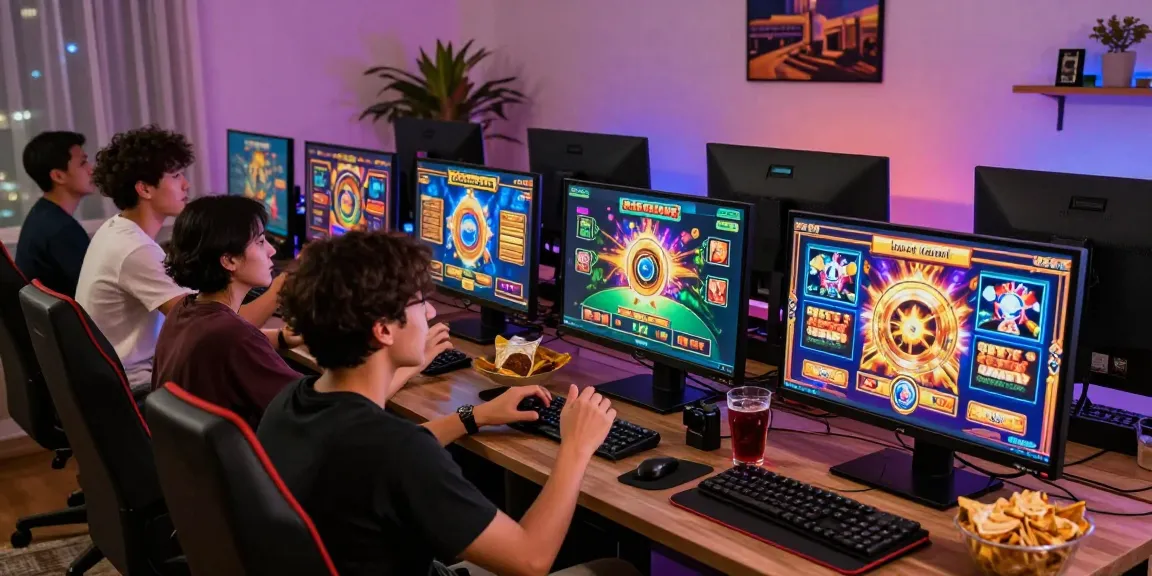 Engaged players enjoying a thrilling slot gacor gaming session in a vibrant home setting.