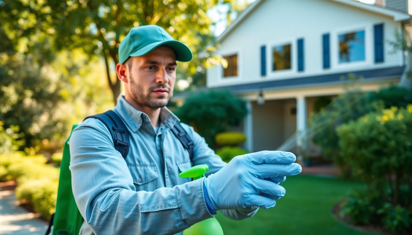 Apply the best insect control for homes with a pest control technician focused on treatment.