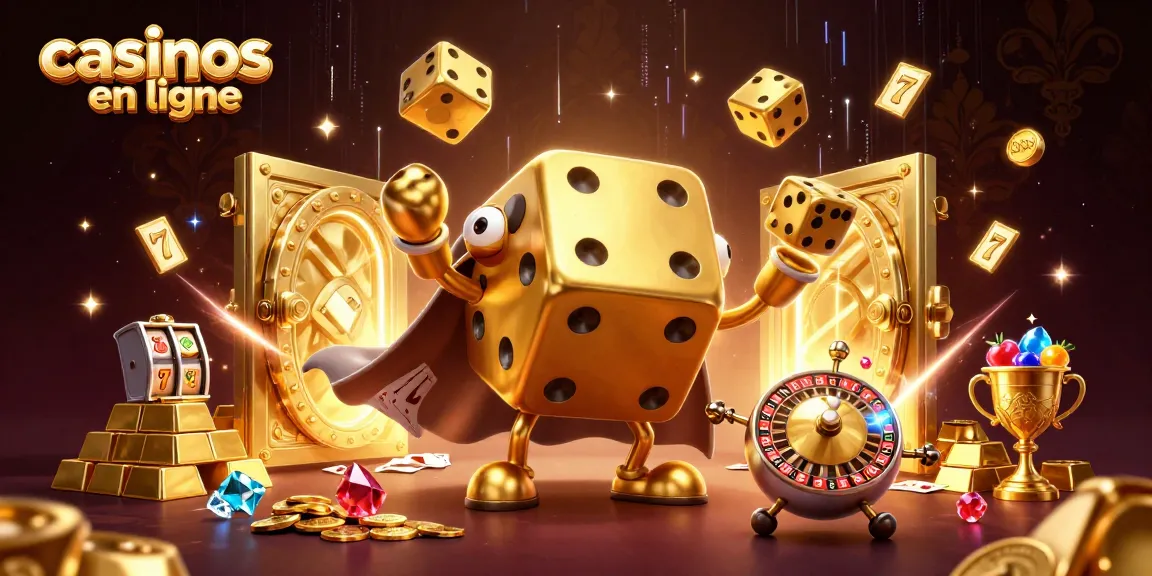 Jouer aux casinos en ligne avec des dés dorés et des éléments de machine à sous captivants
