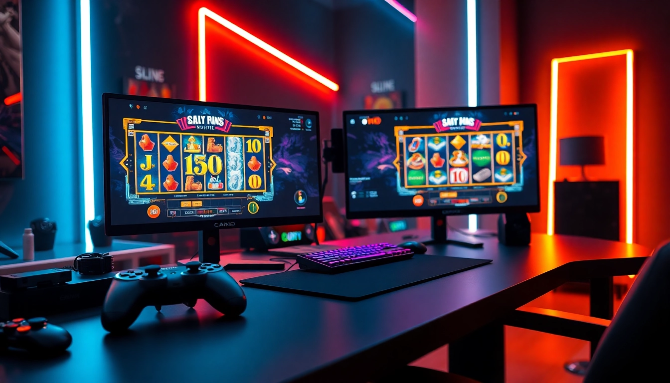 Menggunakan qqpulsa untuk bermain game slot online dengan setup gaming modern dan aksesori yang menarik.