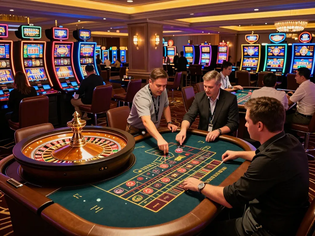 Players enjoying their time at 789win784 casino, with vibrant games and exciting roulette action.