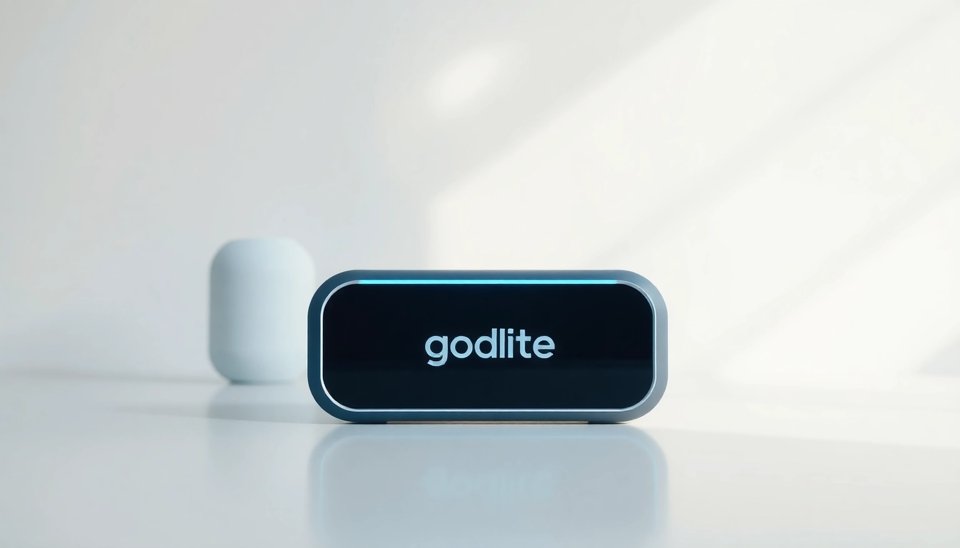 Showcasing the goodlite device highlighting its sleek design and features for potential buyers.