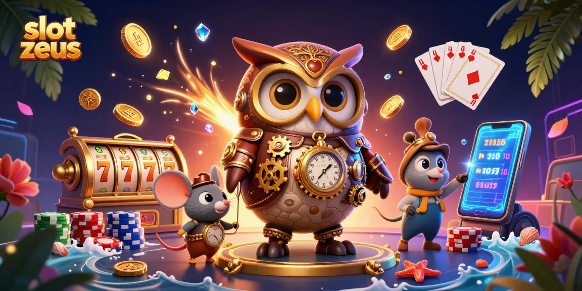 Experience thrilling wins with slot zeus in a vibrant, detailed 3D casino illustration.