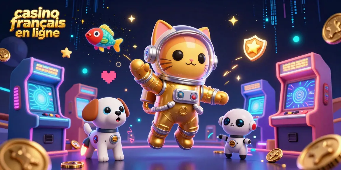 Jouez à casino francais en ligne avec des machines à sous et un chat astronaute dans un univers futuriste.