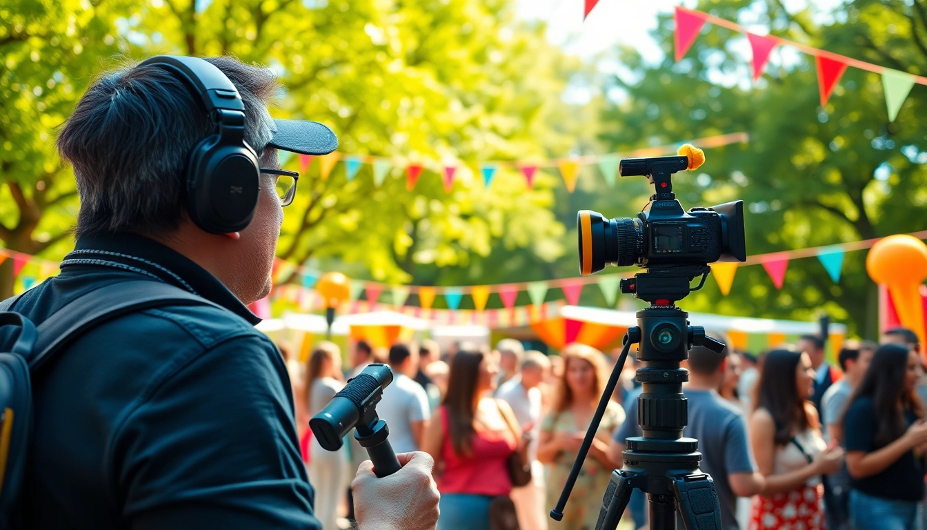Engaging on-site videography capturing a lively outdoor event with vibrant colors and natural light.