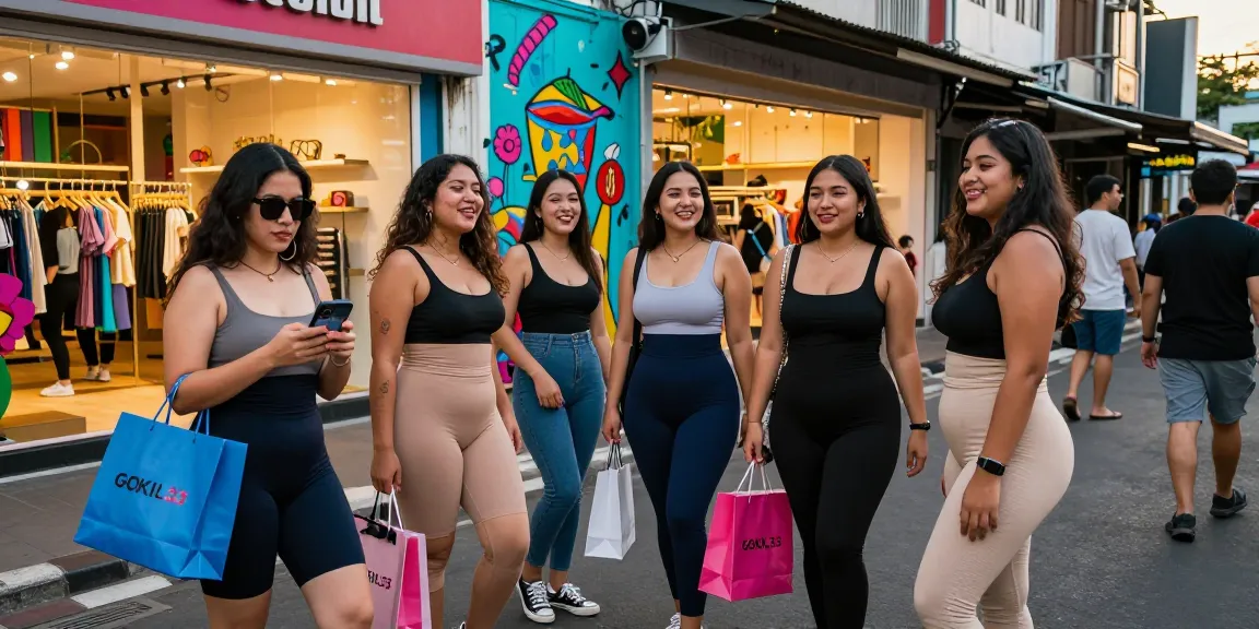 Pengguna GOKIL33 mengenakan Colombian shapewear Galess di Jakarta, menunjukkan gaya fashion yang beragam.