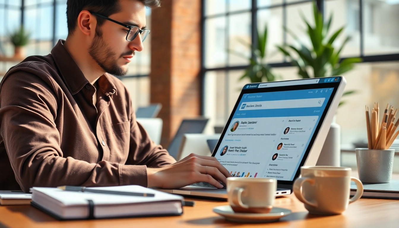 Scrape LinkedIn leads from search results using advanced data analysis techniques in a modern workspace.