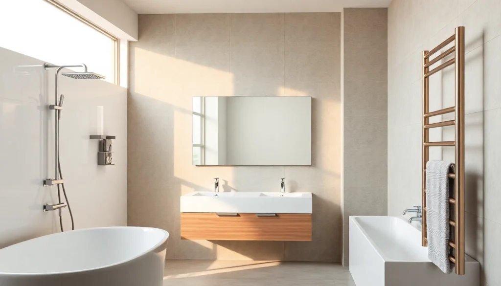 Gestalte dein Badezimmer mit sonni sanitär Produkten und eleganten Spiegelsystemen.