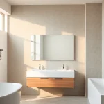 Gestalte dein Badezimmer mit sonni sanitär Produkten und eleganten Spiegelsystemen.