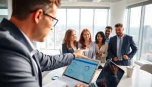 Quickplus Business Consultants collaborating in a bright modern office for strategic planning