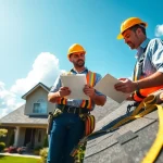 Assessing roofing quality at Twin Shield Roofing with specialized tools and professional standards.