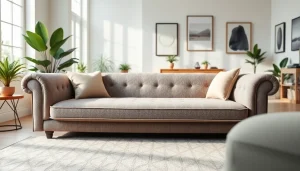 Stylish sofa beds enhancing a cozy living room with a warm atmosphere.