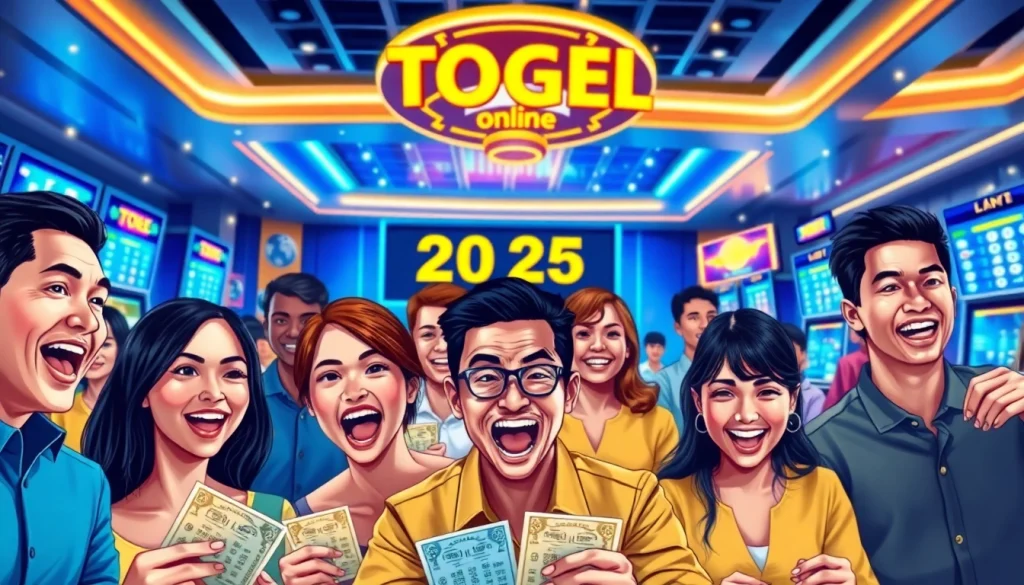 Menampilkan pengalaman togel online dengan pemain yang antusias dan suasana yang bersemangat.
