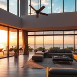 Luxury condo for rent Pattaya with ocean view and elegant interior design features.