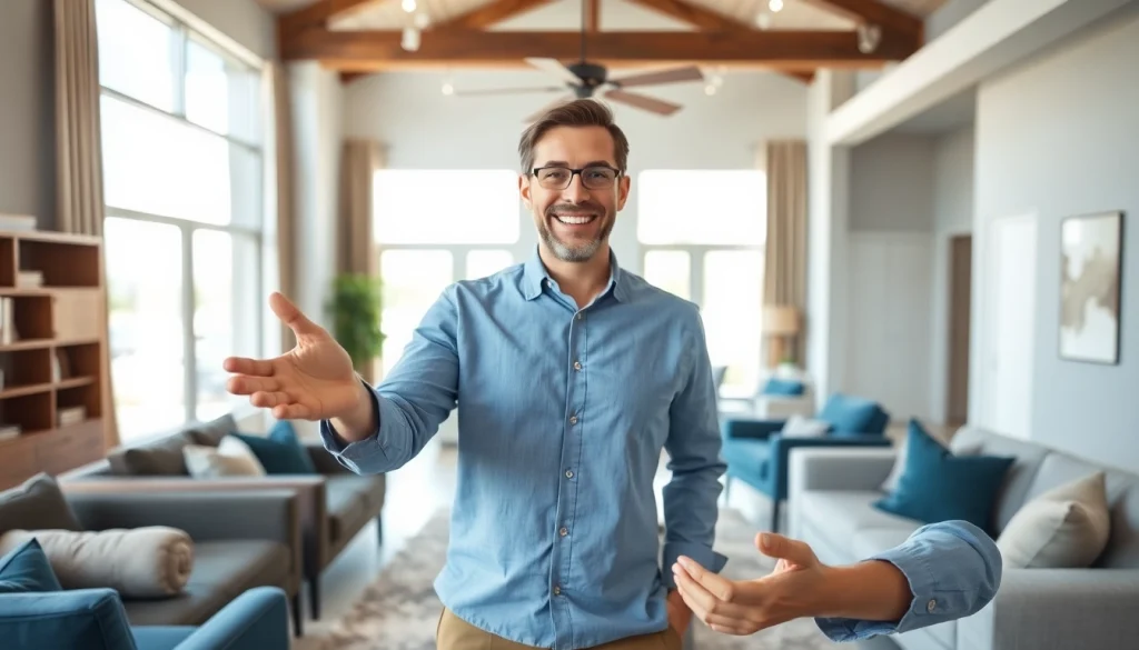 Showcasing real estate featuring a professional agent in a beautifully designed home interior.