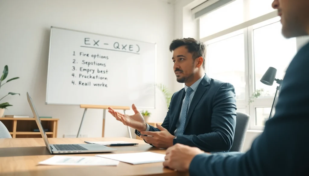 카드 현금화 옵션을 설명하는 전문 재무 상담사의 모습