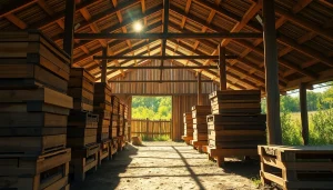 Colmenas keniata en un paisaje rural, mostrando su estructura y diversidad de abejas en acción.