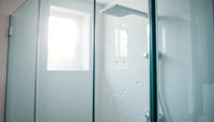 Visualisation d'une paroi de douche élégante mettant en valeur son design contemporain et épuré.