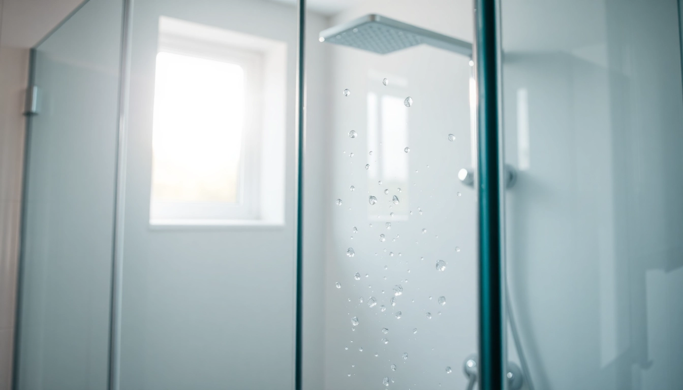 Visualisation d'une paroi de douche élégante mettant en valeur son design contemporain et épuré.