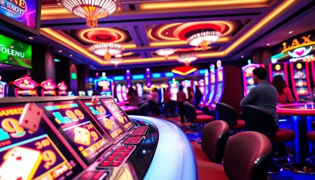 Menampilkan pengalaman togel resmi slot yang menyenangkan dengan mesin slot dan pemain yang bersemangat.