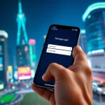 Masuk ke diantogel login dengan antarmuka aplikasi taruhan yang modern dan energik.