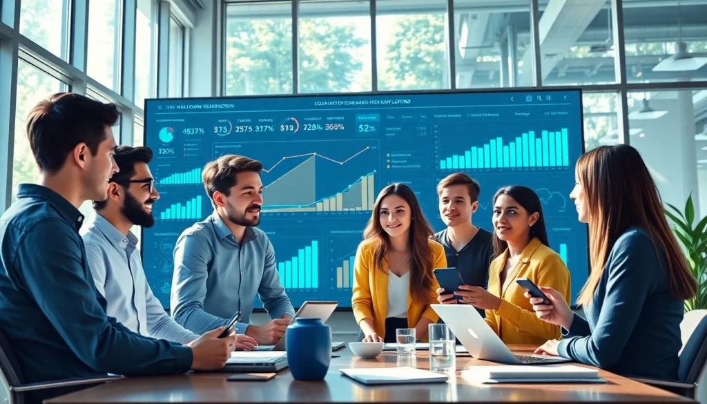 Enhance your strategy with a cheap smm panel showcasing a collaborative team in a modern office.