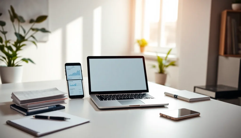 Enhance your strategy with https://rr88rd.com/ as a sleek laptop and marketing tools inspire productivity.