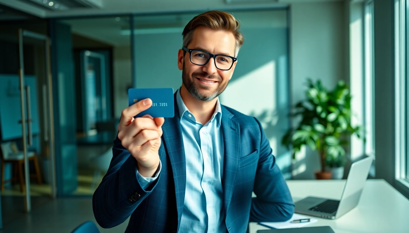 신용카드 현금화로 금융 기회를 찾는 비즈니스 전문가의 모습