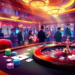 Experience thrilling gameplay at 여기여's vibrant casino with engaging tables and vibrant decor.