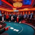 Experience the thrill at bl555 com, featuring elegant casino tables, cards, and vibrant slot machines.