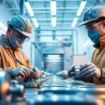 Zinc nickel plating services in Malaysia showcasing state-of-the-art equipment and professionals at work.