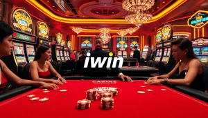 Experience luxury gaming at IWIN with vibrant tables and exciting slot machine action.