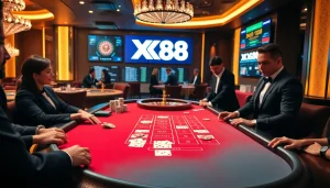 Experience the thrill of Baccarat at XX88 with vibrant tables and exciting action.